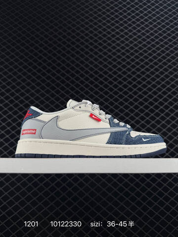 Jordan Air Jordan 1 Low Travis Scott Reverse Mocha Sail Navy Grey Red EU 36-45 Sneaker - Unisex (BS-80137)