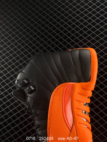 Jordan Air Jordan 12 Retro Black Orange EU 40-47 Basketball Shoe - Men's (BS-81047)
