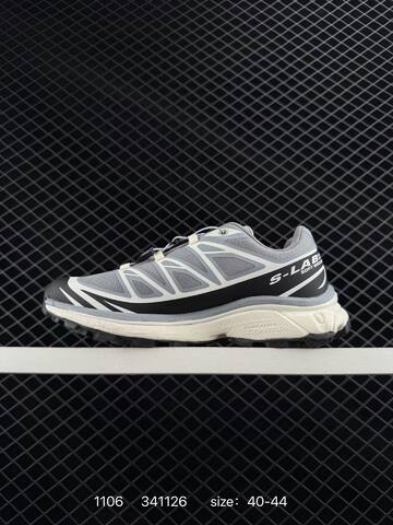 Salomon XT-6 Grey Black Off White 40-44 Trail Shoe Trail Running Sneakers - Men's (BS-85934)