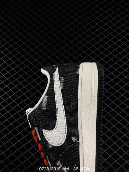 Nike Air Force 1 07 black white red sail EU 36-42 lifestyle