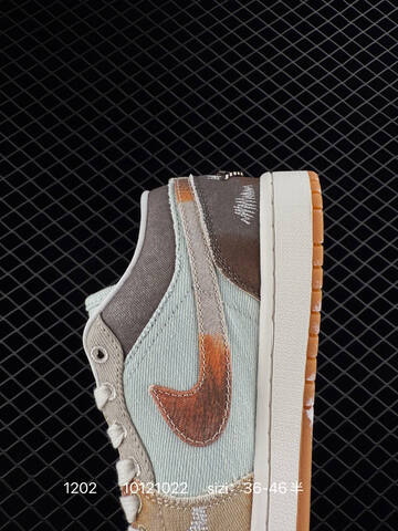 Jordan Air Jordan 1 Low SE Multi Color Distressed Light Blue Brown Gray White Gum EU 36-46 Sneaker - Unisex (BS-80126)