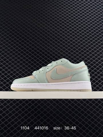 Nike Air Jordan 1 Mid Green Yellow AIR JORDAN DZ7292-010 36 36 5 37 5 38 Lifestyle - Women's (BS-80352)