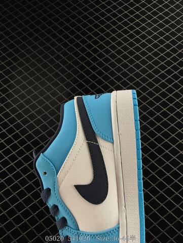 Jordan Air Jordan 1 Low White Light Blue Dark Blue EU 36-46 Sneaker - Unisex (BS-81335)