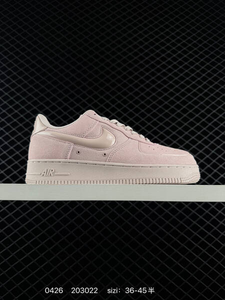 Nike Air Force 1 07 Multiple colorways Sail Off-White suede Sail with purple translucent Swoosh Light Pink suede Burgundy suede EU 36-45 half sizes available lifestyle