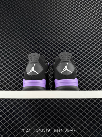 Jordan Air Jordan 4 Retro Black Purple White EU 36-47 Basketball Shoe - Unisex (BS-80170)