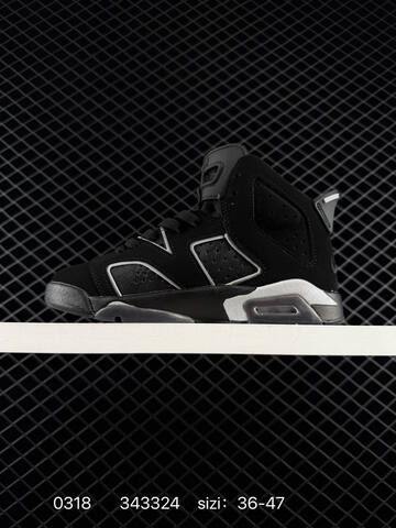 Jordan Air Jordan 6 Retro Black Metallic Silver EU 36-47 Basketball Shoe - Unisex (BS-79648)