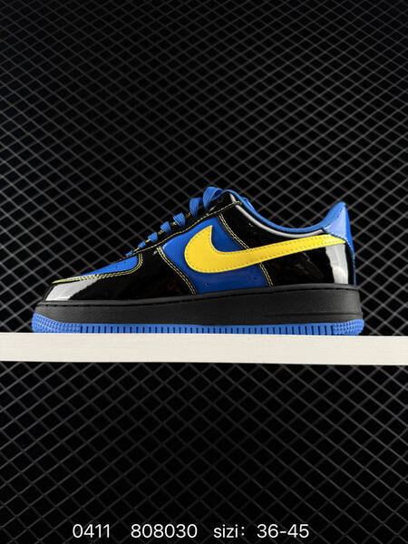 Nike Air Force 1 07 Black Blue Yellow EU 36-45 lifestyle