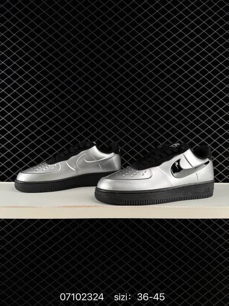 Nike Air Force 1 07 metallic silver black EU 36-45 casual