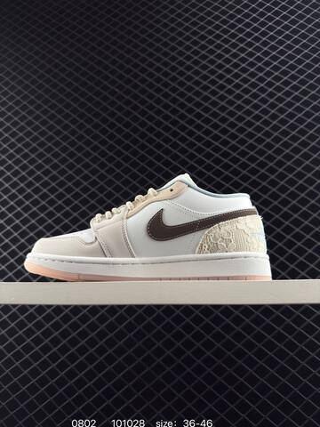 Jordan Air Jordan 1 Low IB8859-101 White Beige Brown Light Blue Pink EU 36-46 Sneaker - Unisex (BS-80983)