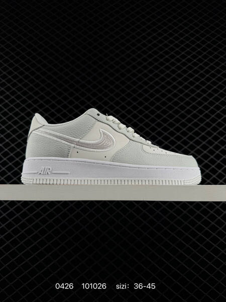 Nike Air Force 1 07 Low Multiple colorways White Navy Blue Light Grey Embroidered Silver Swoosh White Black Light Grey Light Green EU 36-45 lifestyle