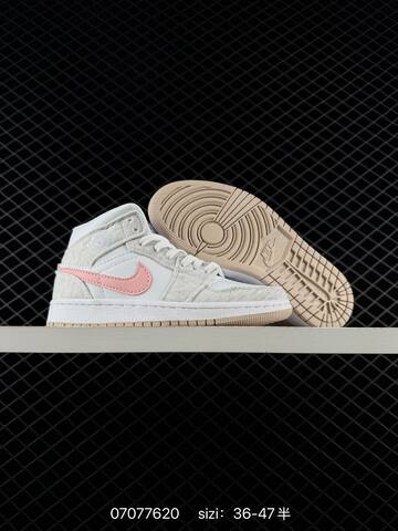 Air Jordan 1 Mid AIR JORDAN 1 Aj1 1 Swoos Lifestyle (BS-79019)