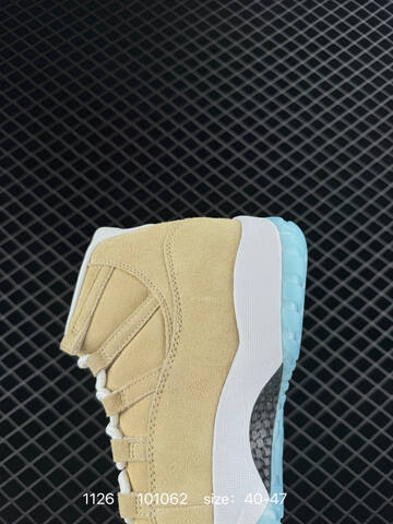 Jordan Air Jordan 11 Retro H-Town Beige White Light Blue Black 40-47 Basketball Shoe - Men's (BS-80181)
