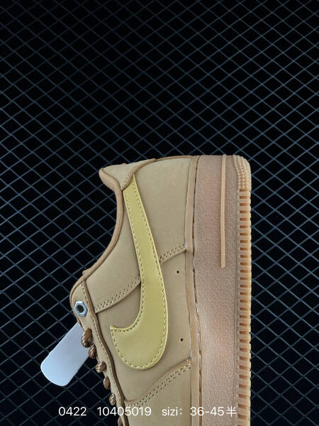 Nike Air Force 1 07 Wheat Flax tan light brown with gum outsole EU 36-45 half sizes available lifestyle