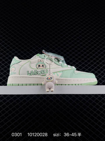Jordan Air Jordan 1 Low Travis Scott Labubu Custom Off White Light Pink Light Blue EU 36-45 Sneaker - Unisex (BS-79708)