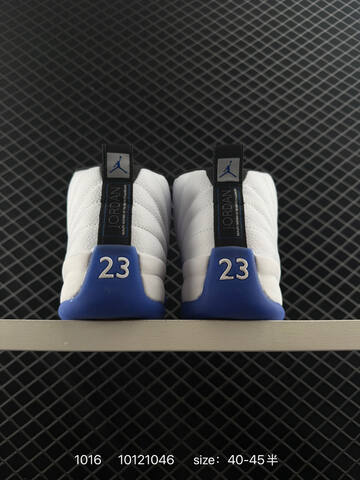 Jordan Air Jordan 12 Retro White Blue Black EU 40-45 Basketball Shoe - Men's (BS-80507)