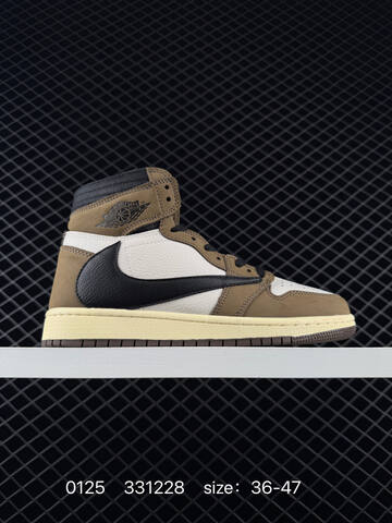 Jordan Air Jordan 1 Retro High OG White Black Brown EU 36-47 Basketball Shoe - Unisex (BS-79765)