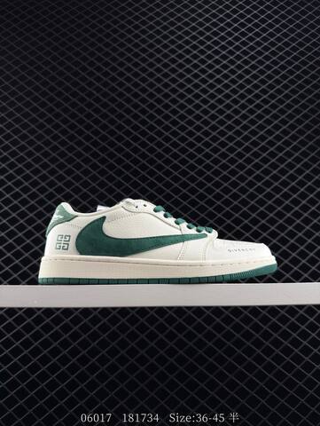 Jordan Air Jordan 1 Low Light Beige Grey Dark Green Off White EU 36-45 Sneaker - Unisex (BS-81191)