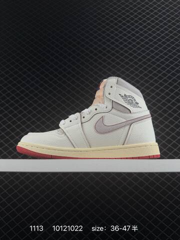 Jordan Air Jordan 1 Retro High OG Sail Cream Grey Red EU 36-47 Basketball Shoe - Unisex (BS-80293)