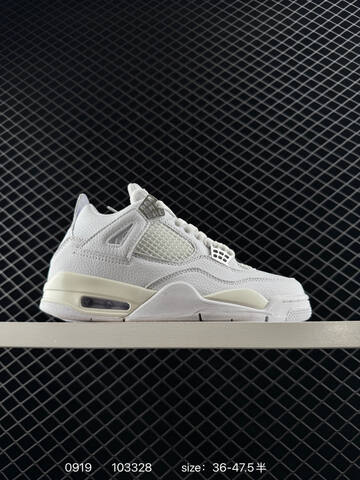 Jordan Air Jordan 4 Retro Black White Grey Red EU 36-47 5 Basketball Shoe - Unisex (BS-80670)
