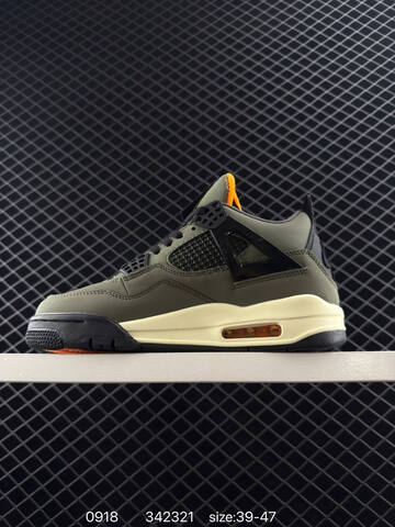 Jordan Air Jordan 4 Retro IB1854-200 Olive Green Black Cream Orange EU 39-47 Basketball Shoe - Unisex (BS-80681)