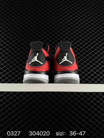 Jordan Air Jordan 4 Retro Red Black White Grey EU 36-47 Basketball Shoe - Unisex (BS-79600)