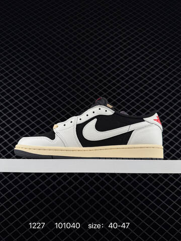 Jordan Air Jordan 1 Low OG Fragment Design x Travis Scott Off White Black Cream Red EU 40-47 Sneaker - Men's (BS-79976)