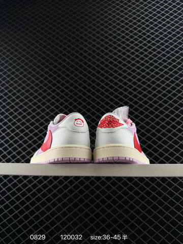 Jordan Air Jordan 1 Low OG SP Travis Scott White Light Purple Red Pink Cream EU 36-45 Sneaker - Unisex (BS-80816)