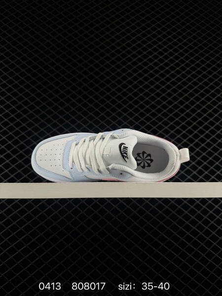 Nike Court Borough Low White with pink Swoosh Hello Kitty custom graphic details black outsole 35-40 lifestyle