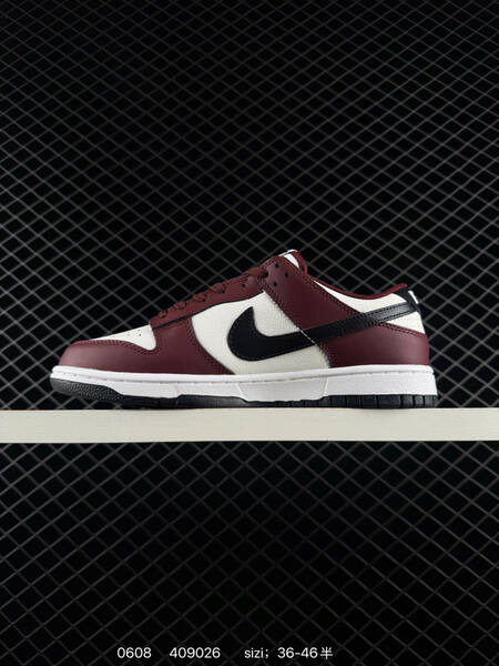 Nike Dunk Low white burgundy black EU 36-46 skate