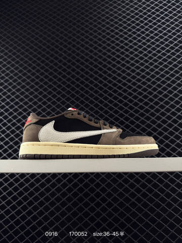 Jordan Air Jordan 1 Low OG SP Travis Scott DZ4137-106 White Black Olive Cream Red EU 36-45 Sneaker - Unisex (BS-80700)