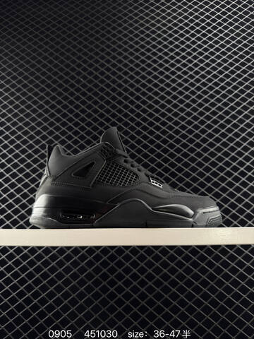 Jordan Air Jordan 4 Retro Triple Black EU 36-47 Basketball Shoe - Unisex (BS-80765)