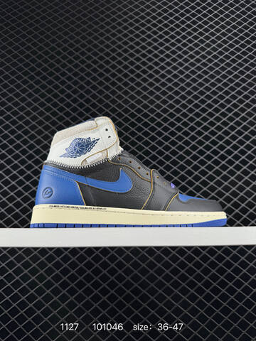Jordan Air Jordan 1 Retro High IO7847-001 Black Blue White Cream Purple EU 36-47 Sneaker - Unisex (BS-80177)