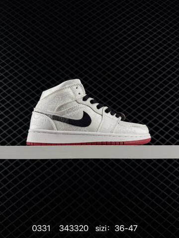 Jordan Air Jordan 1 Mid White Black Red EU 36-47 Basketball Shoe - Unisex (BS-79572)