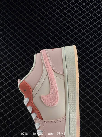 Jordan Air Jordan 1 Low Light Pink Coral Off White EU 36-46 Sneaker - Unisex (BS-81058)