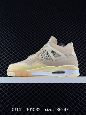 Jordan Air Jordan 4 Retro Beige Cream White EU 36-47 Basketball Shoe - Unisex (BS-79833)