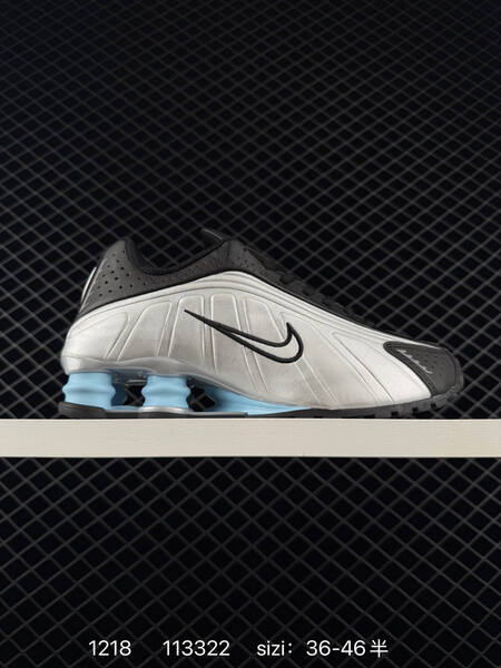 Nike Shox R4 multiple colorways shown triple black triple white silver black with blue shox EU 36-46 5 casual lifestyle