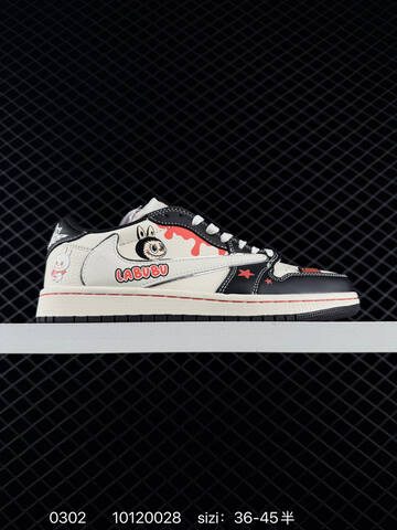 Jordan Air Jordan 1 Low Travis Scott Labubu Custom White Pink Brown Cream EU 36-45 Sneaker - Unisex (BS-79706)