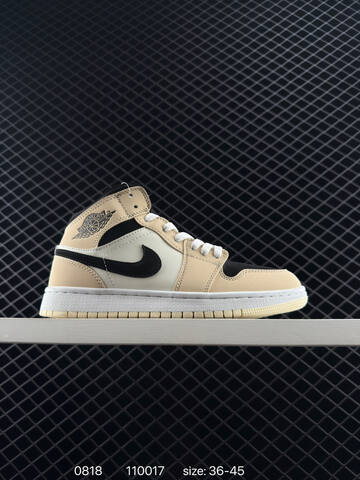 Jordan Air Jordan 1 Mid Black White Red Beige EU 36-45 Basketball Shoe - Unisex (BS-80883)