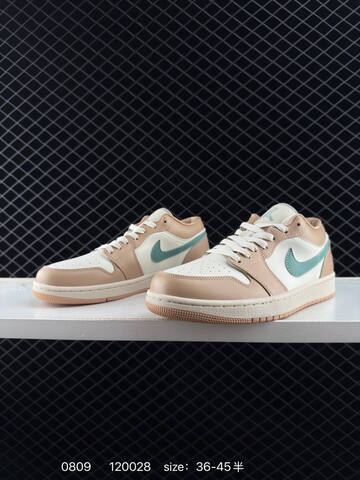 Jordan Air Jordan 1 Low DC0774-130 Sail Beige Teal Cream EU 36-45 Sneaker - Unisex (BS-80942)