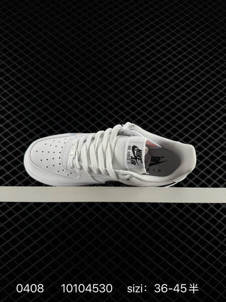 Nike Air Force 1 07 LV8 White with black Swoosh outline black outsole BMW M Motorsport branding details EU 36-45 half sizes available lifestyle