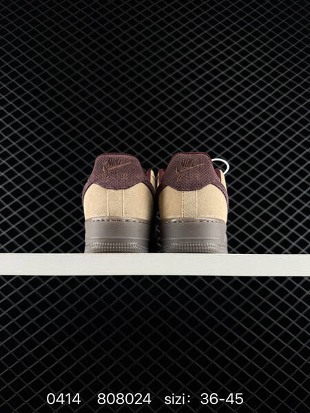 Nike Air Force 1 07 Beige Light Grey Dark Burgundy Gum Brown EU 36-45 lifestyle