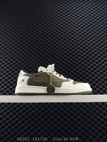 Jordan Air Jordan 1 Low Sail Olive Green Navy EU 36-45 Sneaker - Unisex (BS-81144)