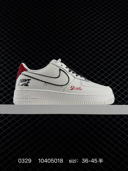 Nike Air Force 1 07 white black red EU 36-45 skate