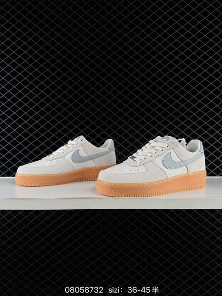 Nike Air Force 1 07 Low off white light grey gum brown EU 36-45 skate