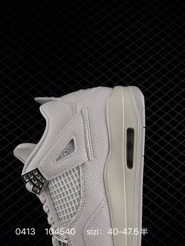 Jordan Air Jordan 4 Retro Pure White Silver EU 40-47 5 Basketball Shoe - Men's (BS-79485)