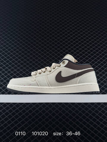 Jordan Air Jordan 1 Low Beige Brown Black EU 36-46 Sneaker - Unisex (BS-79856)