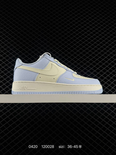 Nike Air Force 1 07 Light blue and cream white EU 36-45 half sizes available lifestyle