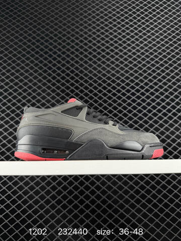 Jordan Air Jordan 4 RM FQ7939-10 Black Grey Infrared Red EU 36-48 Basketball Shoe - Unisex (BS-80130)