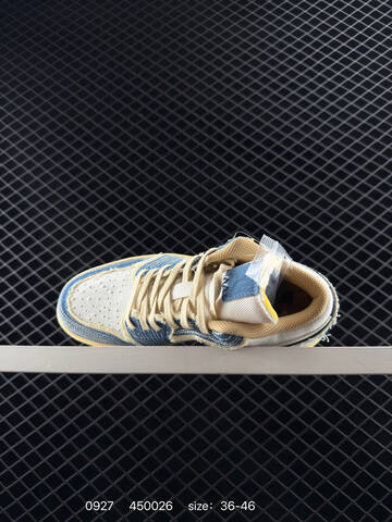 Jordan Air Jordan 1 Low White Blue Black Yellow EU 36-46 Sneaker - Unisex (BS-80621)