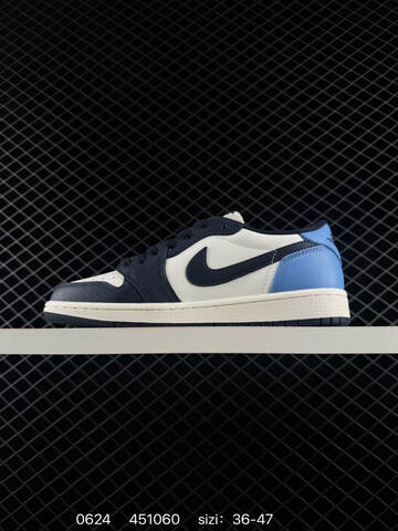 Air Jordan 1 Low OG Black And Dark Powder Blue AIR JORDAN 1 Aj1 Lifestyle (BS-79096)